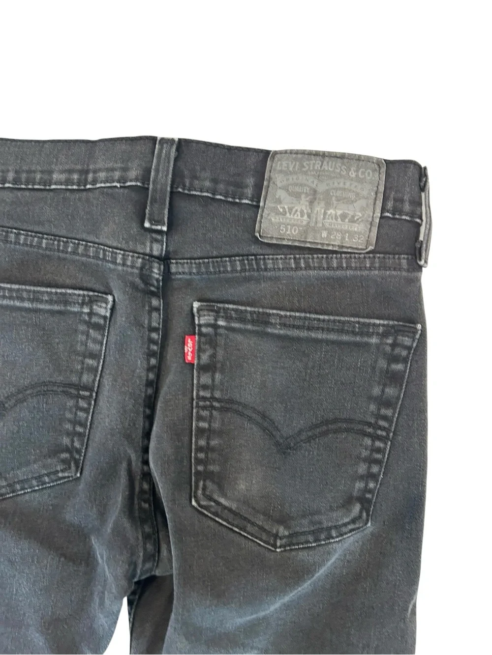 Levi's Men's Black Straight-Leg Jeans 512 28 x 32